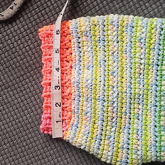 HANDMADE Homemade Small Dog Coat  orange green blue yellow pink Acrylic - Picture 5 of 11